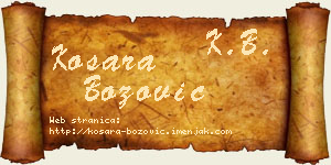 Kosara Božović vizit kartica